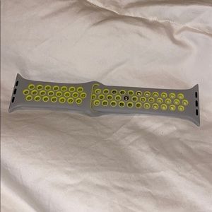 Neon Green and Gray Nike Sports Apple Watch Band
